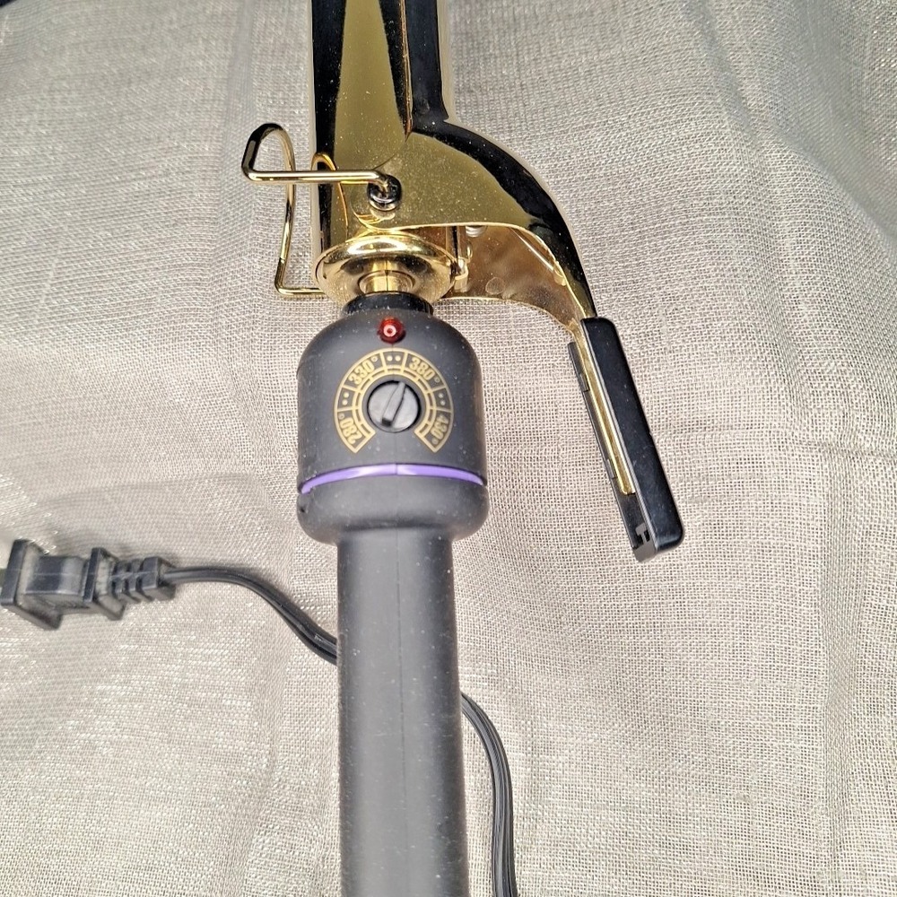 Hot Tools Pro Signature Series Gold Purple 1-1/4" Curling Iron Wand HTIR1576 - Picture 5 of 6